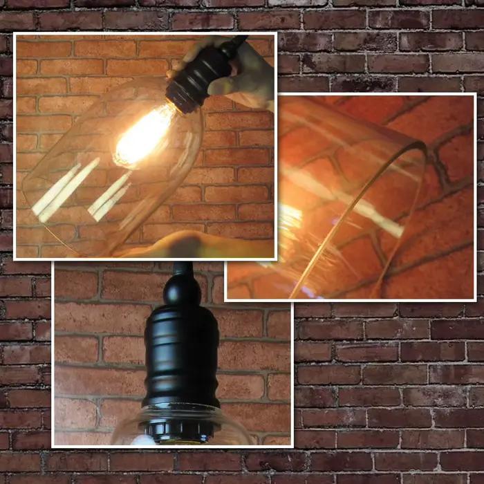 Edison-Lampe Suspendue Vintage en Verre de Style Loft Rétro