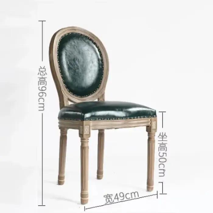 Chaises de salle à manger rétro européennes, tabourets en bois massif pour restaurant, mobilier de café et d'hôtel, nouvelle chaise de designer chinois tendance
