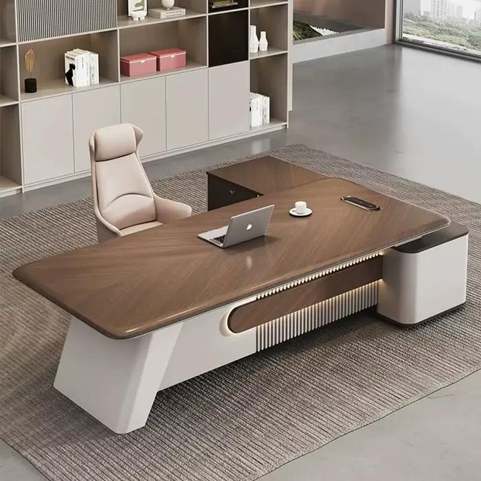 Bureau de conférence moderne et esthétique avec tiroir, décoration informatique, style européen, meuble de maison