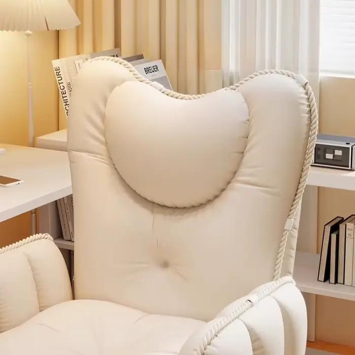 Oreiller de chaise de bureau moderne support arriere bureau gaming chaise de bureau ergonomique blanc pour relaxation et productivite a domicile et au bureau