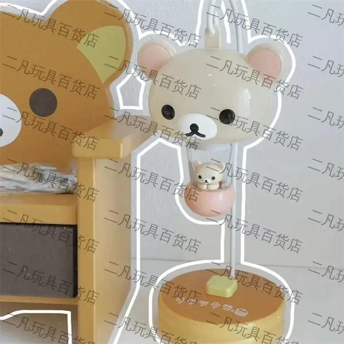 Lampe de bureau Kawaii Rilakkuma, veilleuse mignonne de dessin animé, lumière décorative de bureau pour étudiants, cadeau pour chambre de filles, ornement
