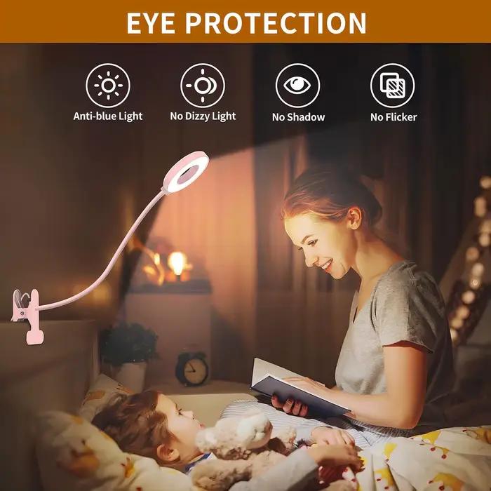 Blanc rose noir lampe de bureau LED livre lumière USB