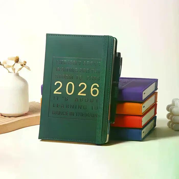 Agenda 2026 A5, carnet en cuir PU