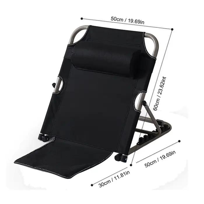 Chaise de sol multifonctionnelle avec dossier de lit relevable et support pour le cou