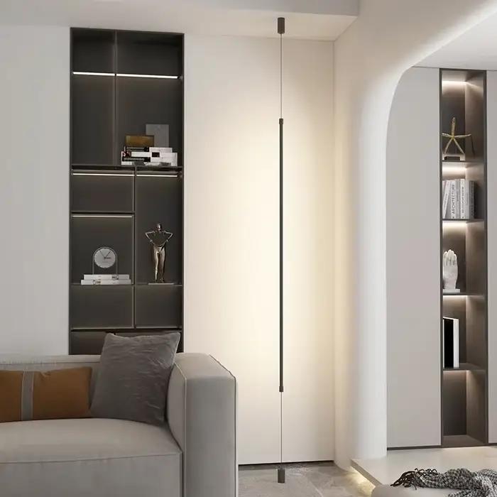 Lampadaire LED moderne noir de 120cm