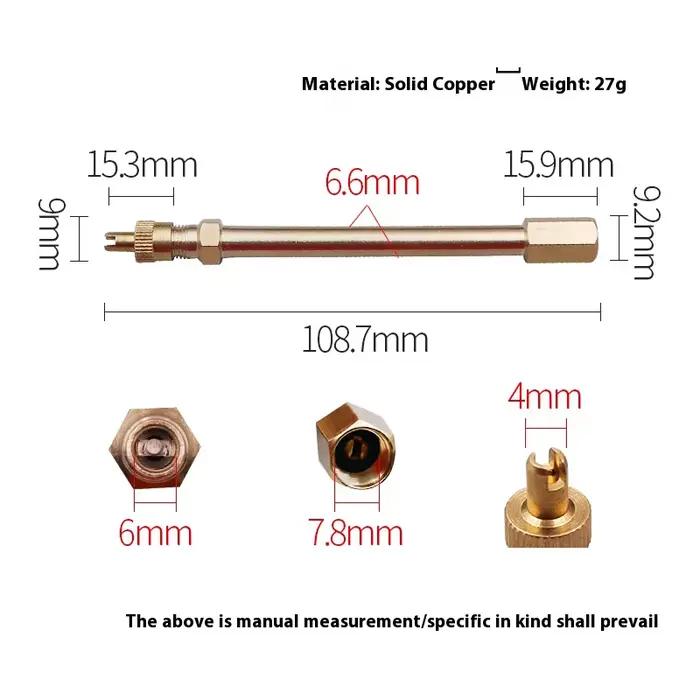 Extension de tige de pneu Schrader, accessoires, outil pour Extension d'équilibre, réparation de Scooter, camion, vélo, moto, capuchons anti-poussière pour monocycle