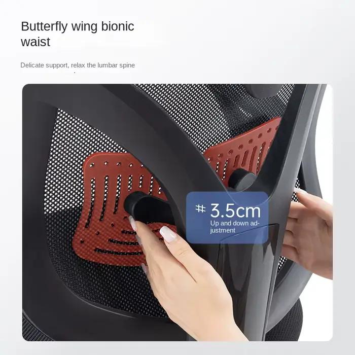 Chaise ergonomique pivotante en dentelle avec réglage de hauteur pour bureau et conférence chez soi