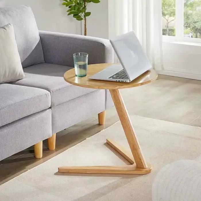 Table basse ronde en bois massif