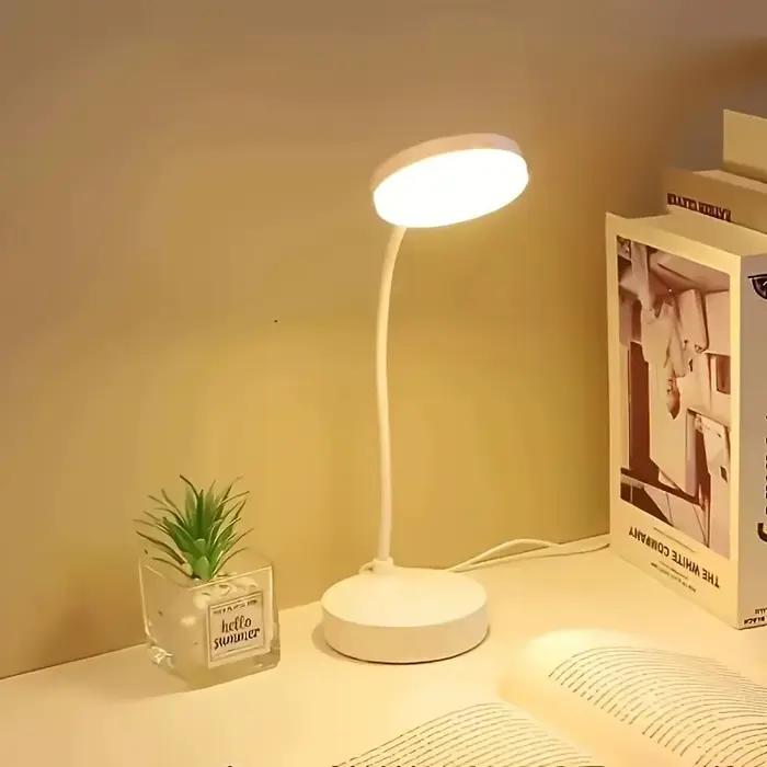 Lampe de bureau LED flexible avec variateur à 3 niveaux pour la maison et le bureau pour la lecture et l'étude protection des yeux moderne contemporaine