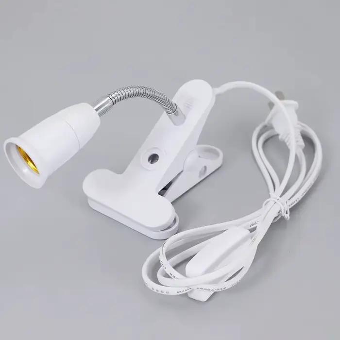 Lampe à pince E27 à col flexible avec interrupteur marche/arrêt