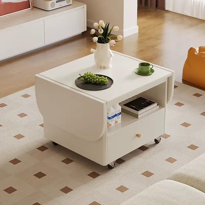 Style nordique Kawaii Table Basse organisateur tiroir à la mode luxe pliable