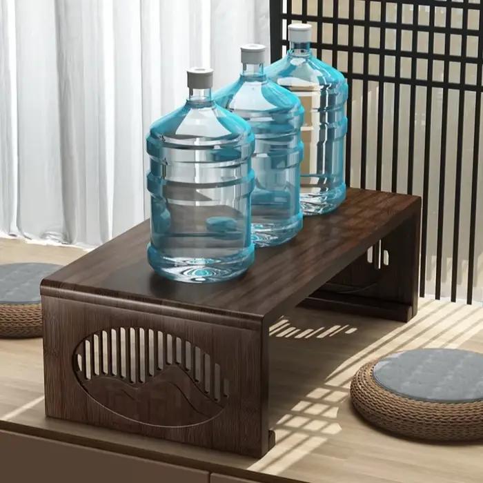 Table basse pliante de style chinois moderne pour balcon, table à thé tatami Nanzhu, table kang japonaise, petite table de fenêtre en baie.
