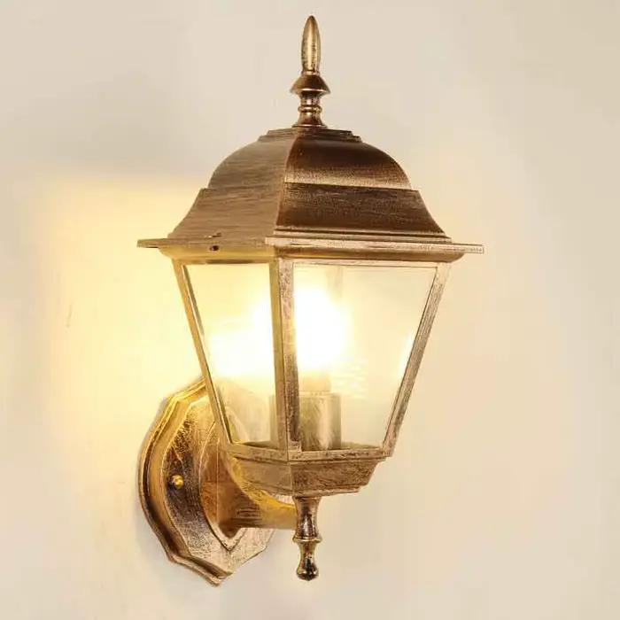 Applique Murale Vintage E27, Luminaire Mural LED Noir Bronze pour Extérieur, Porche, Maison, Jardin