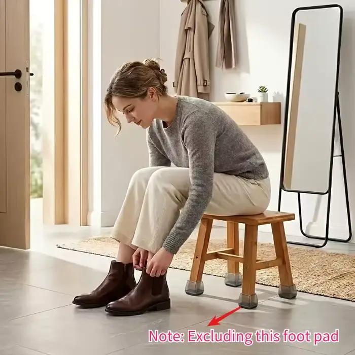 Banc à chaussures minimaliste en bois massif – Tabouret de rangement multifonctionnel pour entrée, épaissi et robuste, forte capacité de charge – Gain de place
