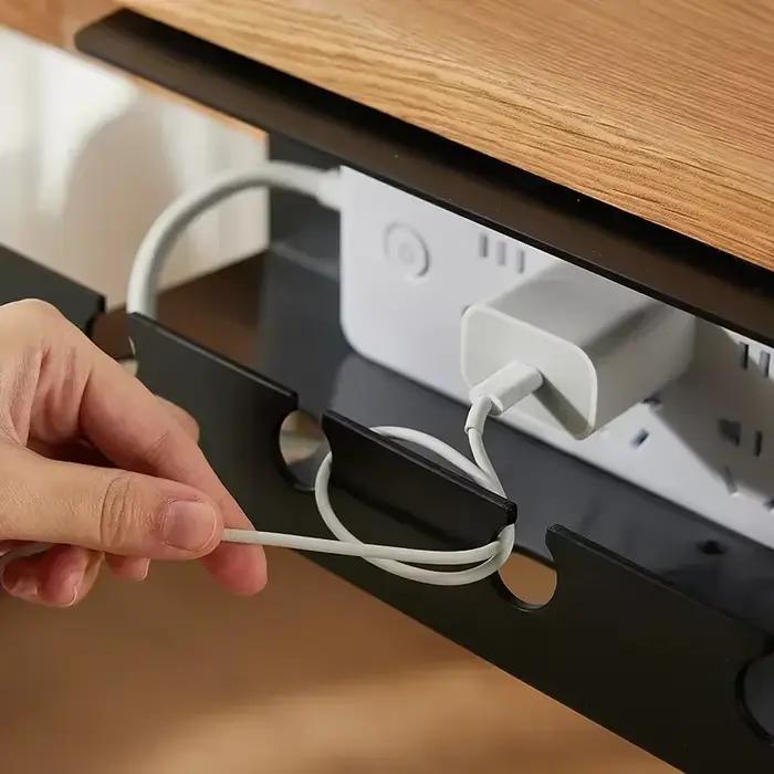 Plateau de gestion de cables sous le bureau support de cordon pour multiprise sans perçage fournitures robustes et spacieuses occasionnels usage professionnel et personnel