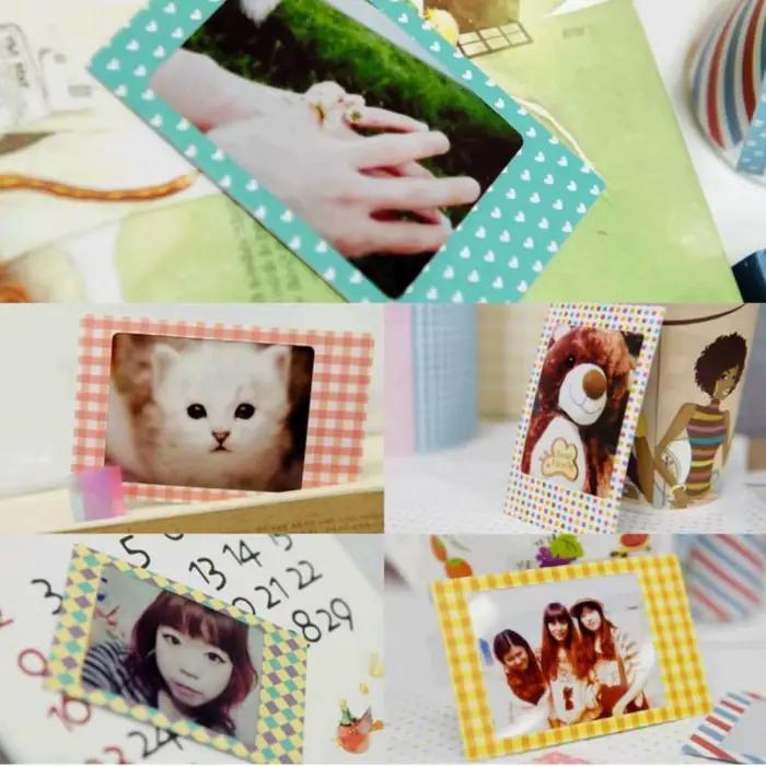 20 pcs/lot bricolage scrapbook papier photo autocollant albums photos décoratives cadre autocollants pour Instax mini film décor à la maison