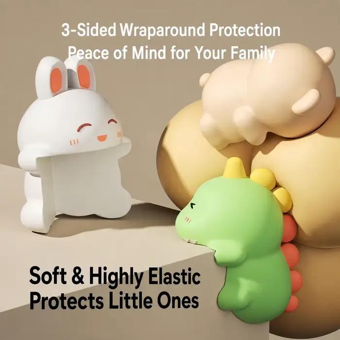 Protections d'angle de meubles mignonnes en forme de dessin animé, protections d'angle de table épaissies, protections anti-chocs pour les coins à angle droit