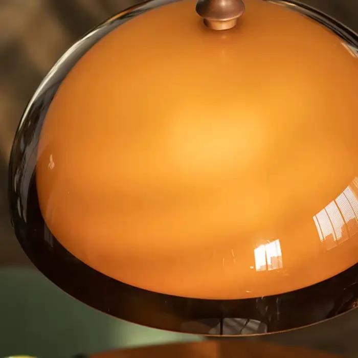 Lampe suspendue vintage Bauhaus orange