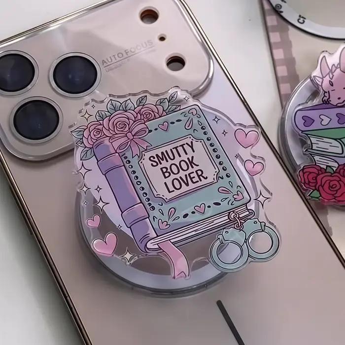 Support de téléphone de bureau en acrylique, motif dessin animé mignon, fait main, collection, cadeau pour filles et garçons, accessoire décoratif