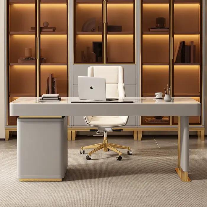 Bureau sur pied Chic, grande Table de bureau de luxe