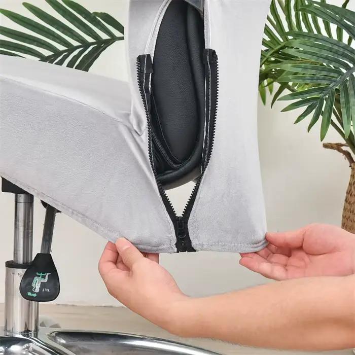 Juste de chaise de bureau en velours lavable