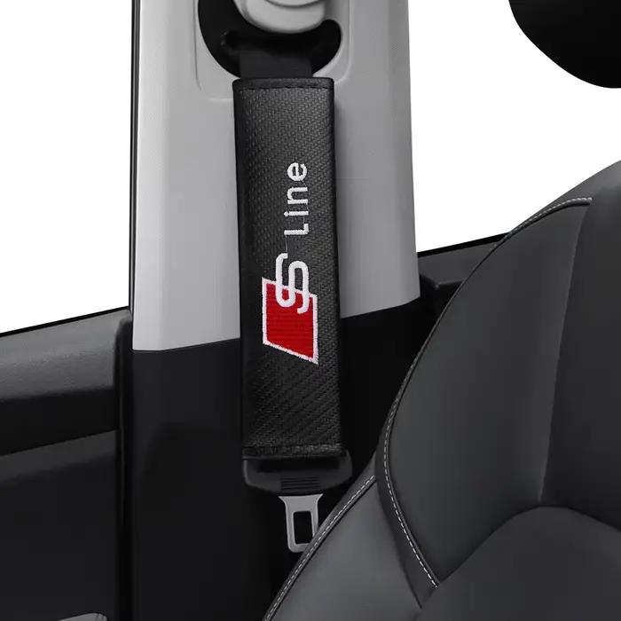 Couvre-ceinture de sécurité pour intérieur de voiture, protection d'épaule, badge, coussinet, accessoires automobiles pour Audi A1 A2 A3 A4 S6 Qyttro Sline RS Q2 Q3 TT A8