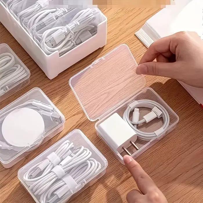 Boîte de rangement de câbles de données avec 7 petites boîtes à compartiments