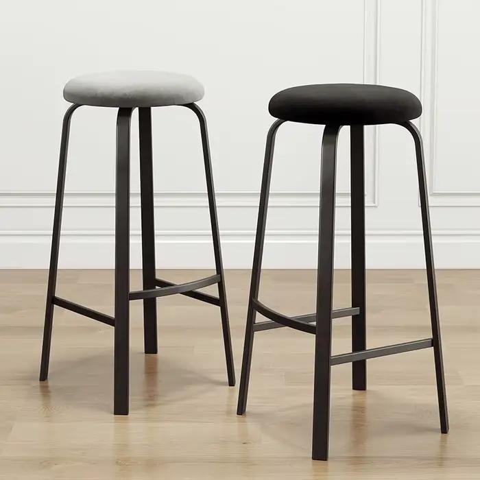 Chaise de bar moderne simple tabouret rond hauteur réglable chaise haute bar chaise de bar KTV caissier réception peut être empilée tabouret de bar occasion spéciale
