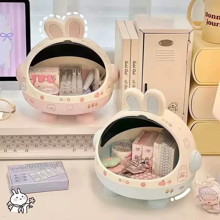 Boîte de rangement de bureau lapin