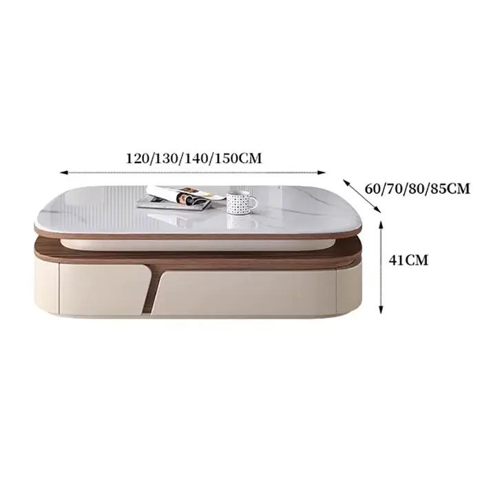 Table basse en pierre polie et design créatif pour salon élégant et moderne à offrir pour occasions spéciales