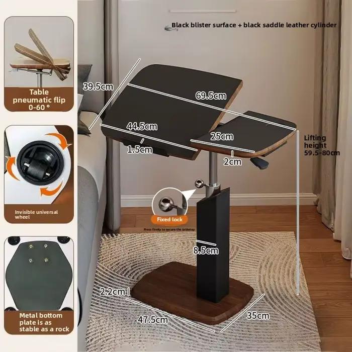 Table relevable pour salon en cuir moderne avec cadre métal pour adultes et seniors occasions spéciales