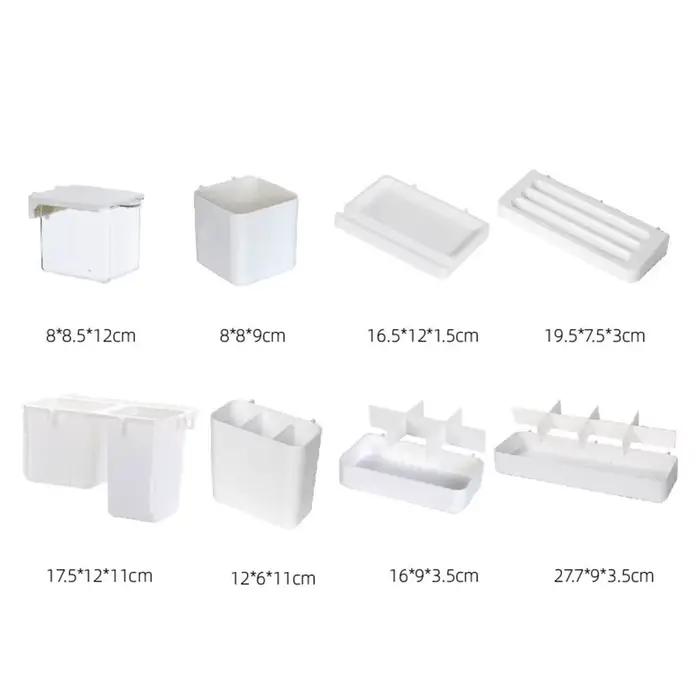 Boîtes de rangement blanches pour panneaux perforés
