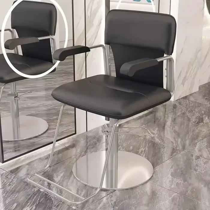 Chaise De barbier noire réglable esthétique nordique Simple moderne