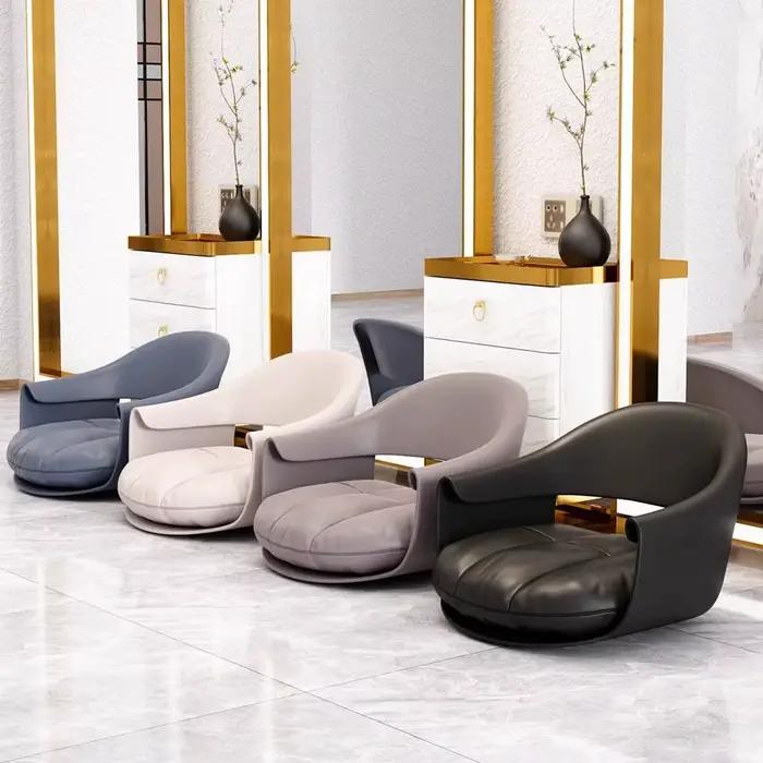 Chaise de coiffure moderne en cuir et acier de haute qualité, avec plusieurs Options de couleurs, meubles de Salon