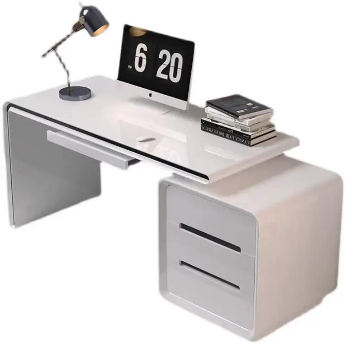 Bureau d'ordinateur moderne, bureau d'étude simple, poste de travail à domicile, table pour ordinateur portable, mobilier de bureau pour chambre à coucher