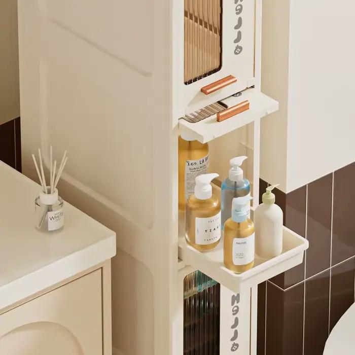 Armoire de rangement mobile mince, organisateur de tiroir étroit peu encombrant, conception polyvalente minimaliste pour cuisine/salle de bain/salon