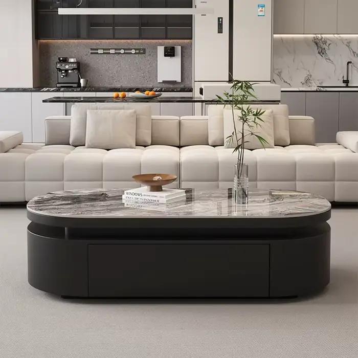 Table basse de luxe avec tiroirs