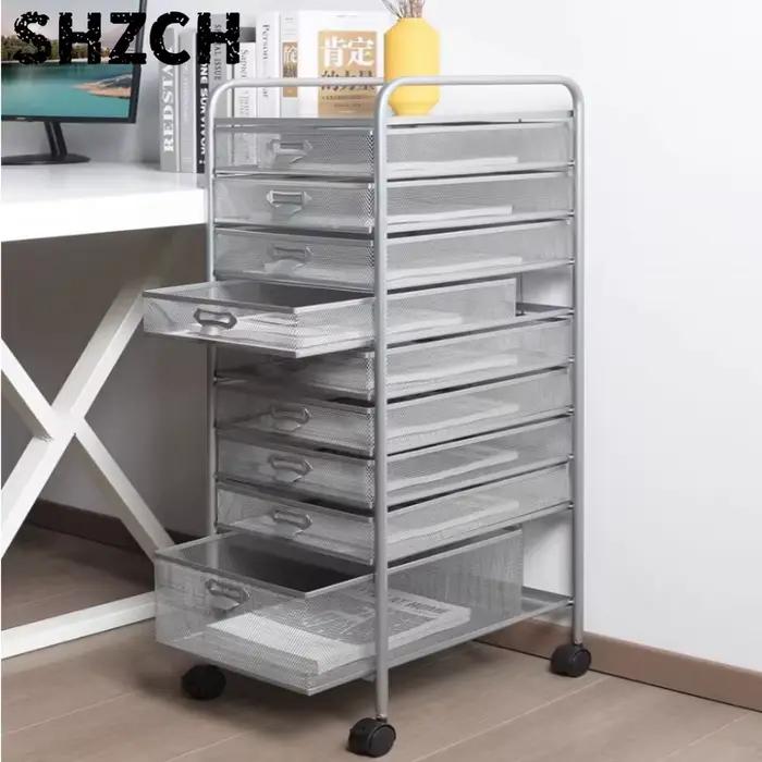 Chariot de rangement sous bureau avec tiroirs imperméables pour documents A4 A3, rangement industriel multifonctionnel pour bureau et organisation à domicile