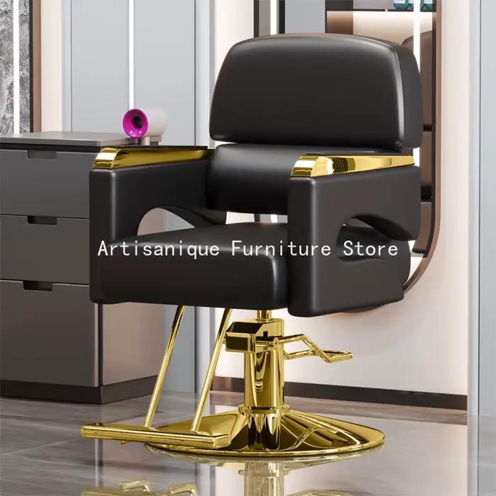 Chaise de barbier pour spa à domicile, dossier bas renforcé, chaise de salon antidérapante, résistante à l'usure, Sedia Parrucchieri, mobilier de salon de beauté
