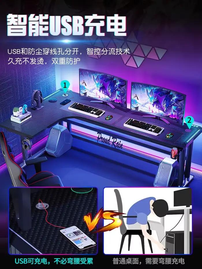 Bureau d'ordinateur d'angle