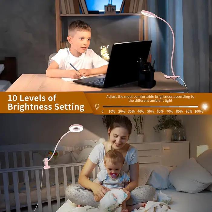 Blanc rose noir lampe de bureau LED livre lumière USB