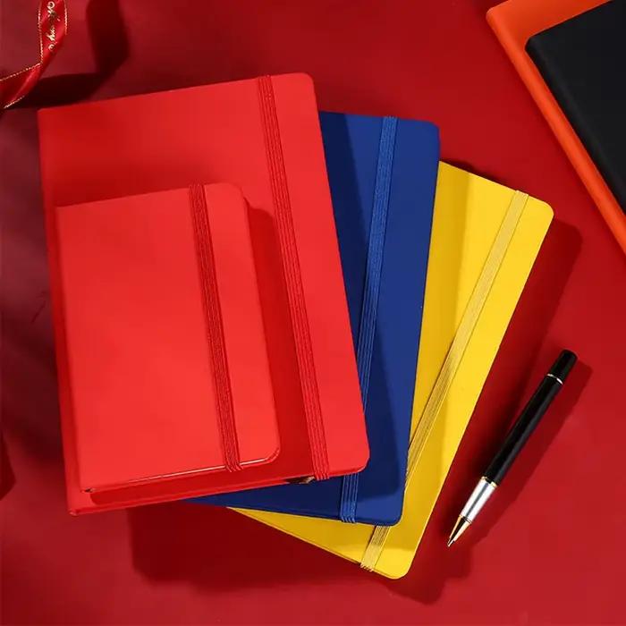 A5 A6 rouge bleu reliure élastique créatif affaires bureau cahier livre étudiant journal bloc-notes