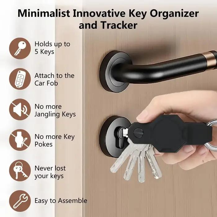Porte-clés de voiture et moto Apple Airtag, coque en silicone, étanche, multi-outils, accessoires de bricolage pour hommes, organisateur d'étiquettes de clé, Anti-perte
