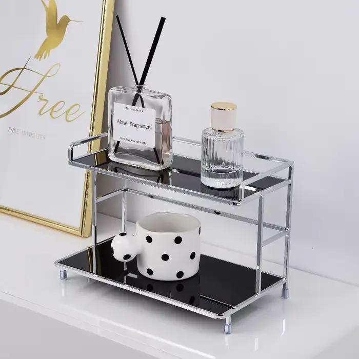 Étagère de rangement superposée en métal pour bureau