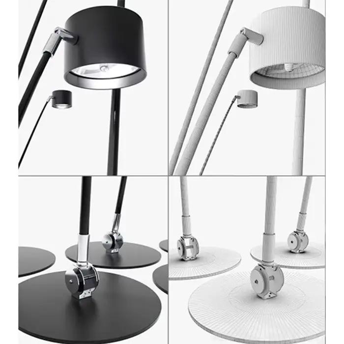Lampe à arc Sampei design italien abat-jour multiple couleurs corps salon chambre coin bureau table de nuit lumière moderne élégante