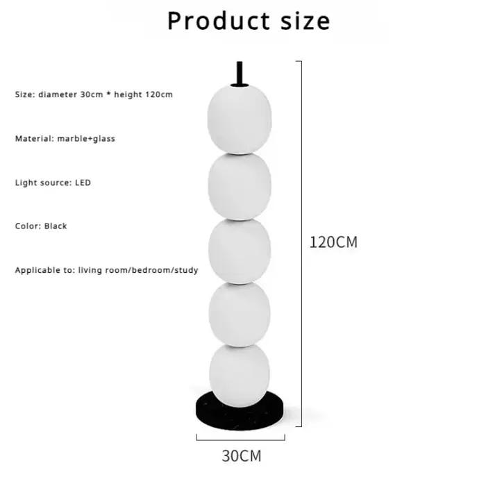 Lampadaire LED de luxe moderne éclairage élégant dans le salon chambre table à manger canapé nordique décoration de la maison abat-jour en verre