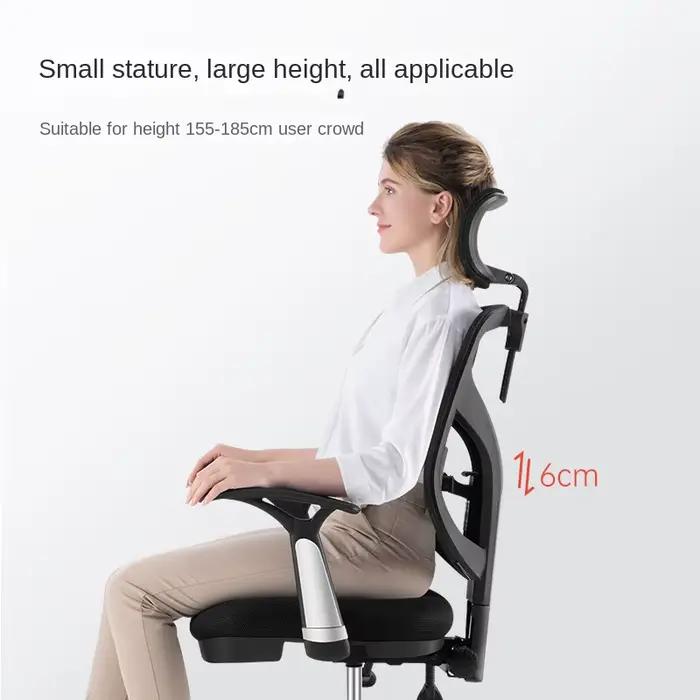 Chaise ergonomique pivotante en dentelle avec réglage de hauteur pour bureau et conférence chez soi