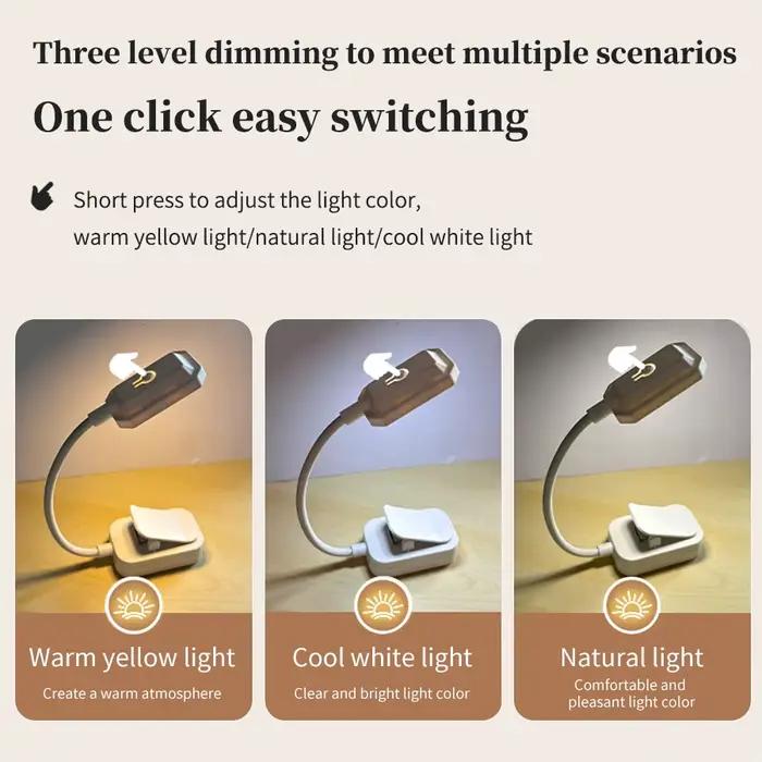 Lampe de bureau LED, mini lampe de lecture