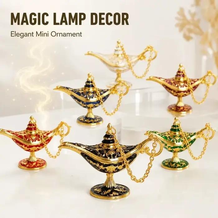 Lampe Magique Vintage, Ornement Artisanal de Bureau