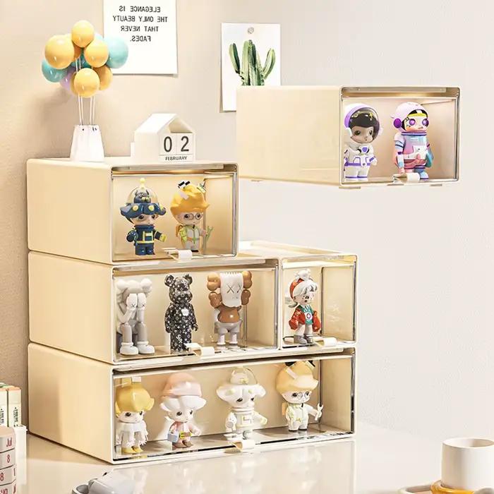 Boîte de rangement à tiroirs pour collection et organisation de bureau élégante et pratique pour les objets de collection et les fournitures de bureau